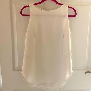 EUC white blouse with zipper detail